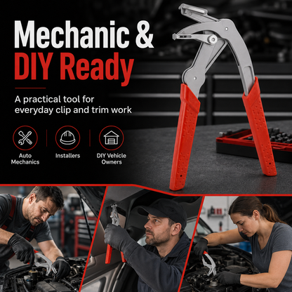 🔥Car Clip Pliers & Trim Removal Tool, Spring-Loaded Fastener Rivet Remover for Auto Door Panels