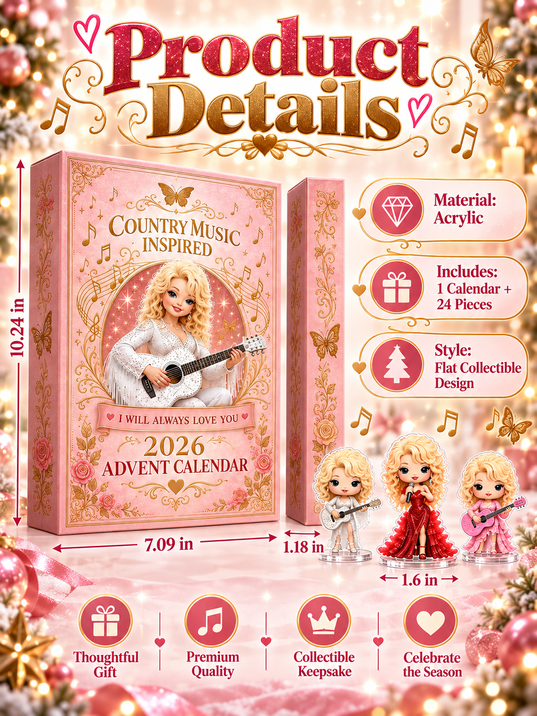 🎤💖 Dolly Advent Calendar — 24 Days of Country Glam & Collectible Surprises!