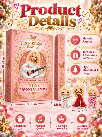 🎤💖 Dolly Advent Calendar — 24 Days of Country Glam & Collectible Surprises!
