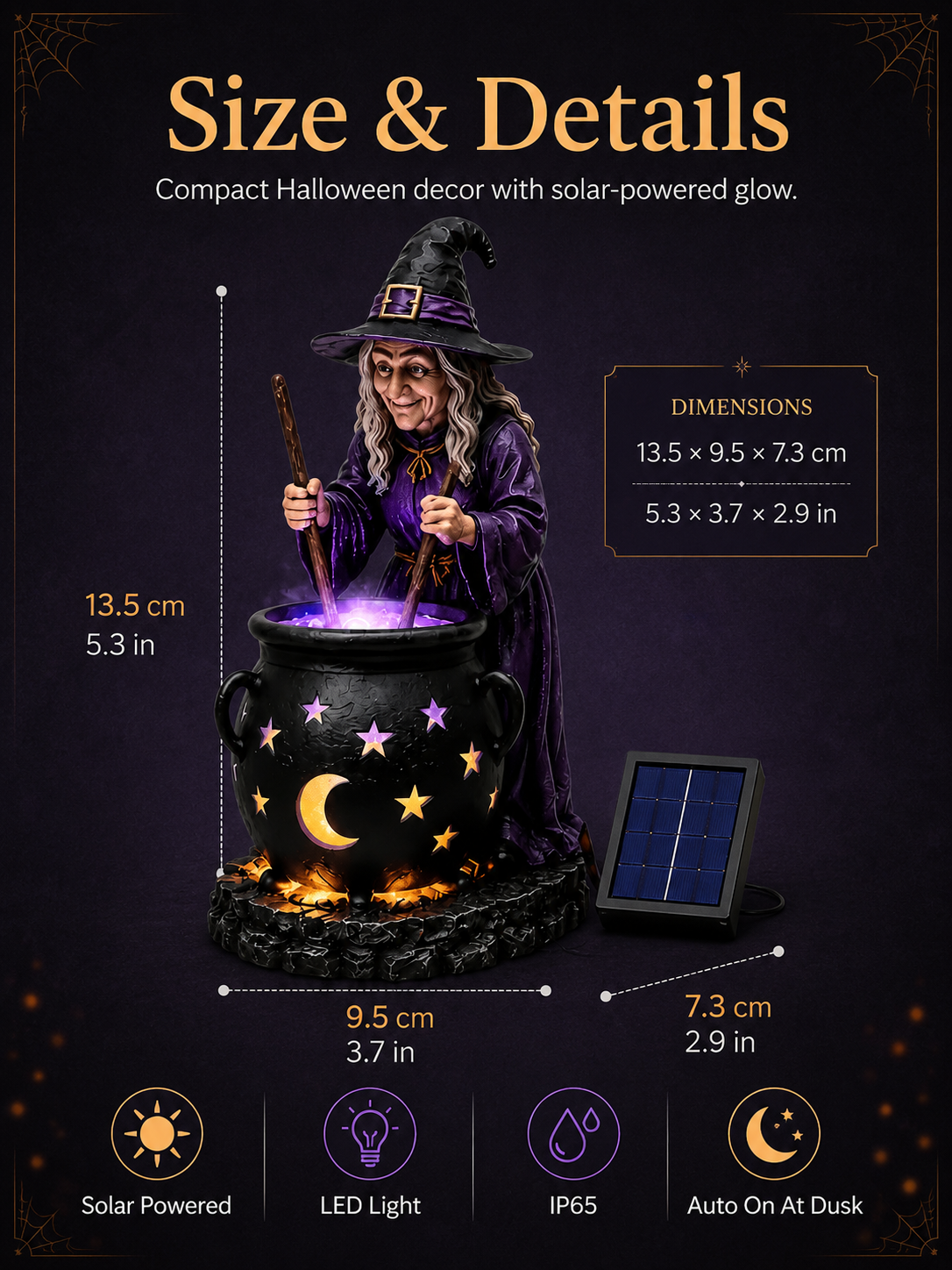 🔮Witch Cauldron Solar Garden Light