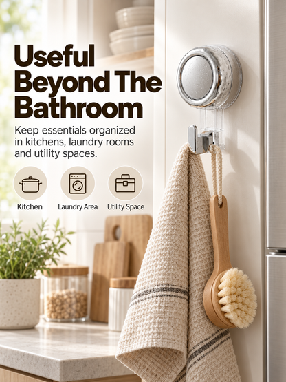 Suction Cup Hooks for Shower | Waterproof No Drill Wall Hooks