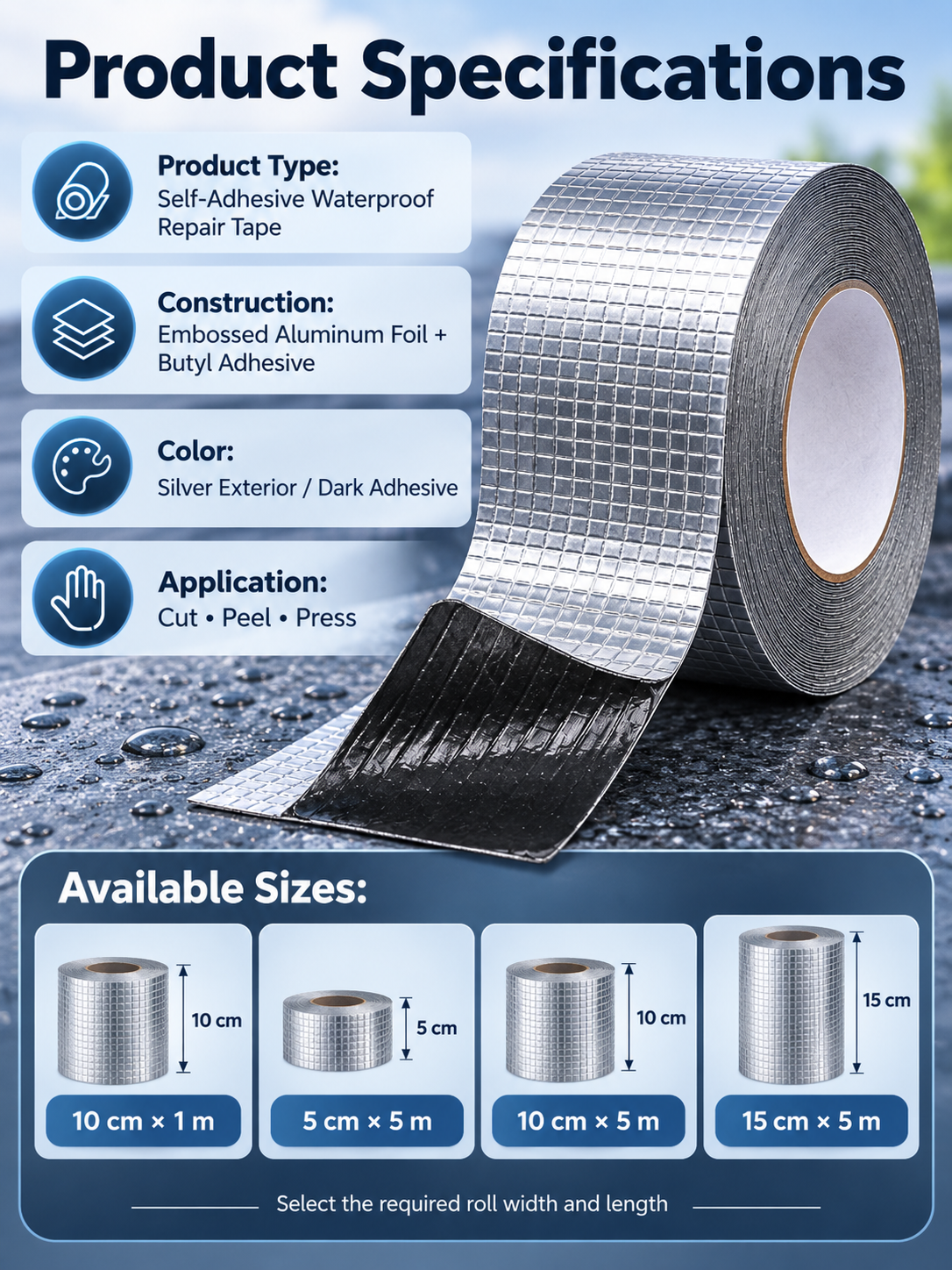 🛠️ Heavy-Duty Butyl Waterproof Repair Tape