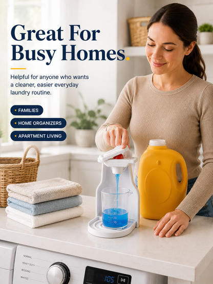 🧺 No-Drip Laundry Detergent Dispenser Cup Holder & Drip Tray