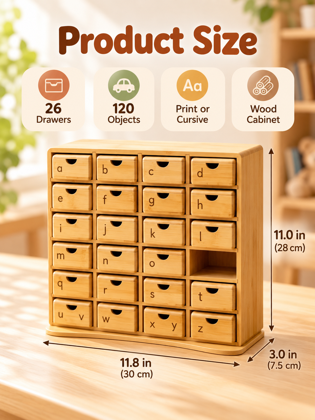 Phonics Cabinet-Alphabet Sound Object Learning Cabinet