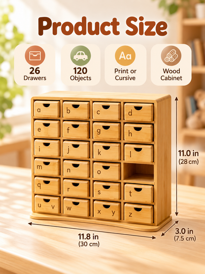 Phonics Cabinet-Alphabet Sound Object Learning Cabinet