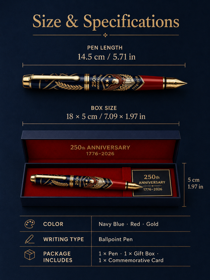 America 250th Anniversary Commemorative Pen Gift Set