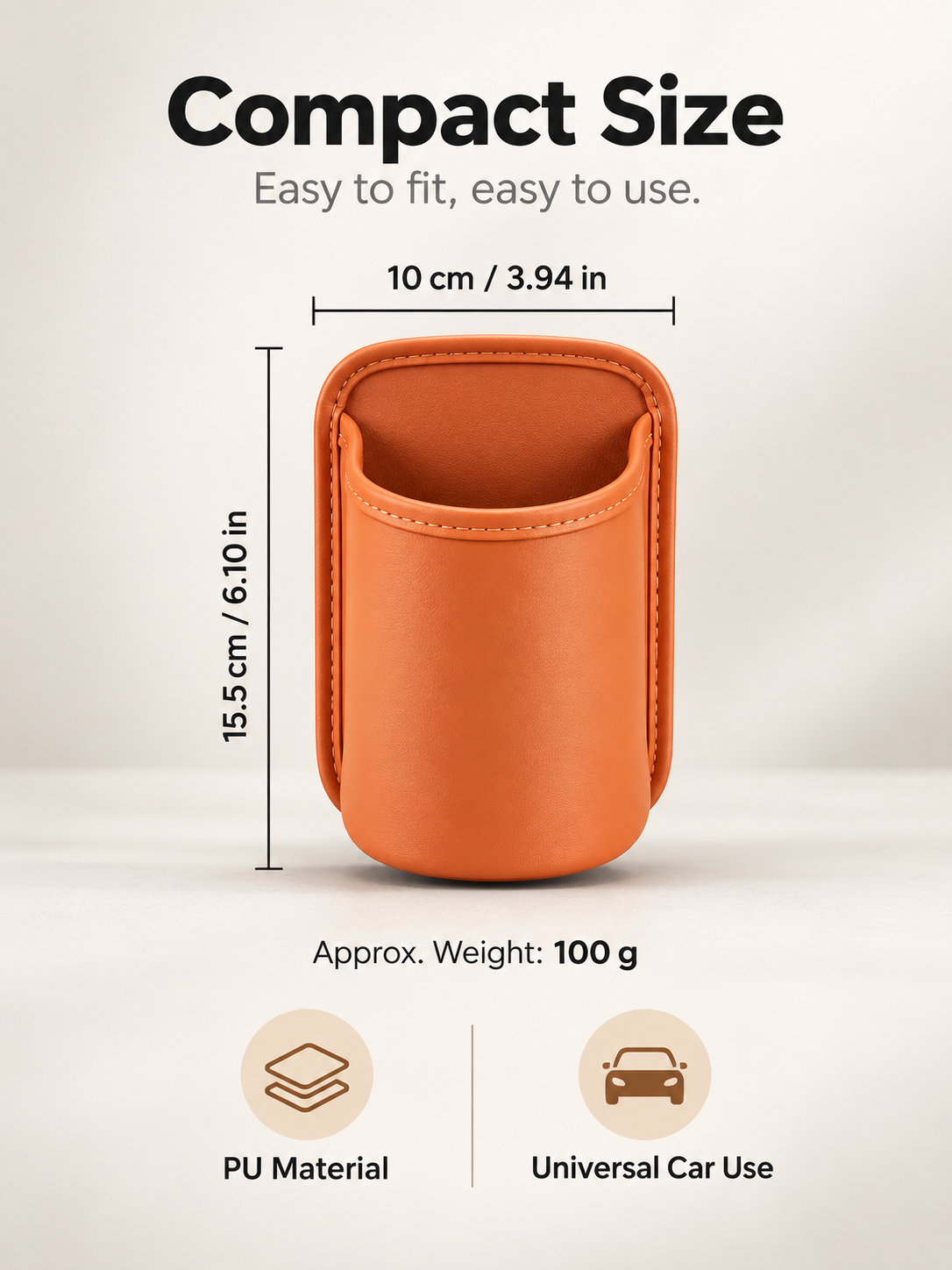 🚗 Clip-On Car Cup Holder & Organizer – No-Drill Multipurpose Vehicle Storage Box