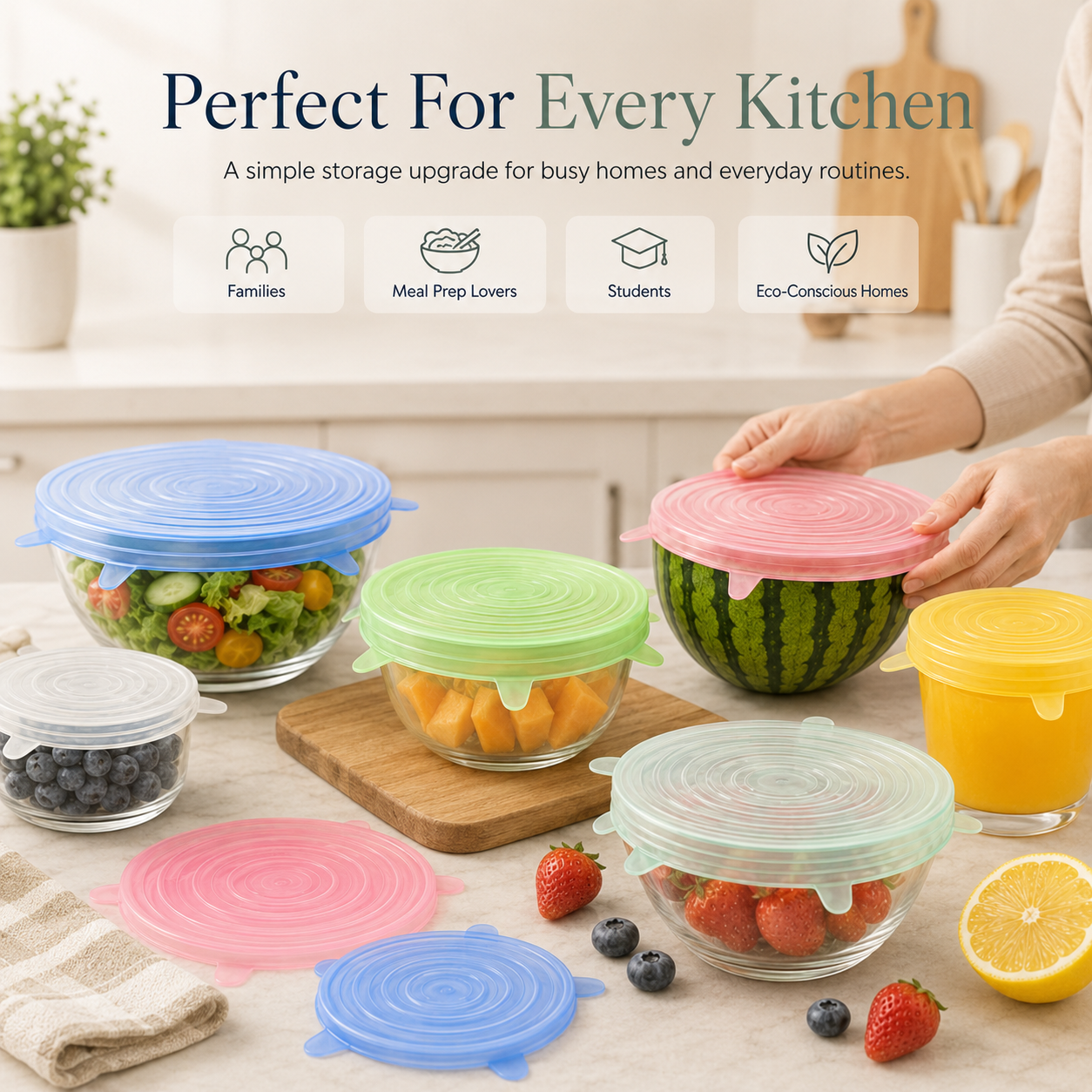 🥗✨Reusable Silicone Stretch Lids