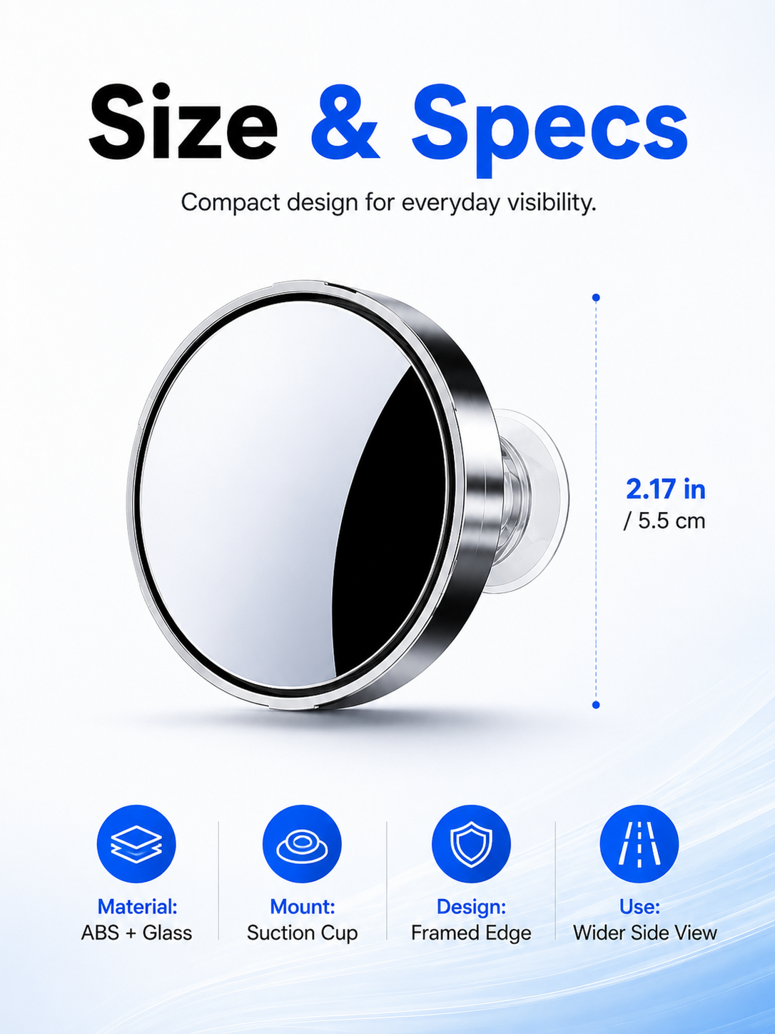 🚗 360° Adjustable Blind Spot Mirrors – Wide-Angle HD Car Side Mirror