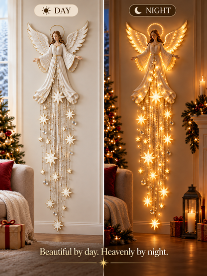 ✨🔥 Angel Blessing Starfall Wall Light – Heavenly Christmas Wall Decor