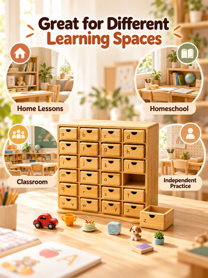 Phonics Cabinet-Alphabet Sound Object Learning Cabinet