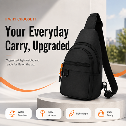 Waterproof Multi-pocket Crossbody Sling Bag