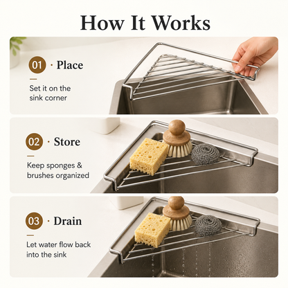 Corner Sink Draining Shelf