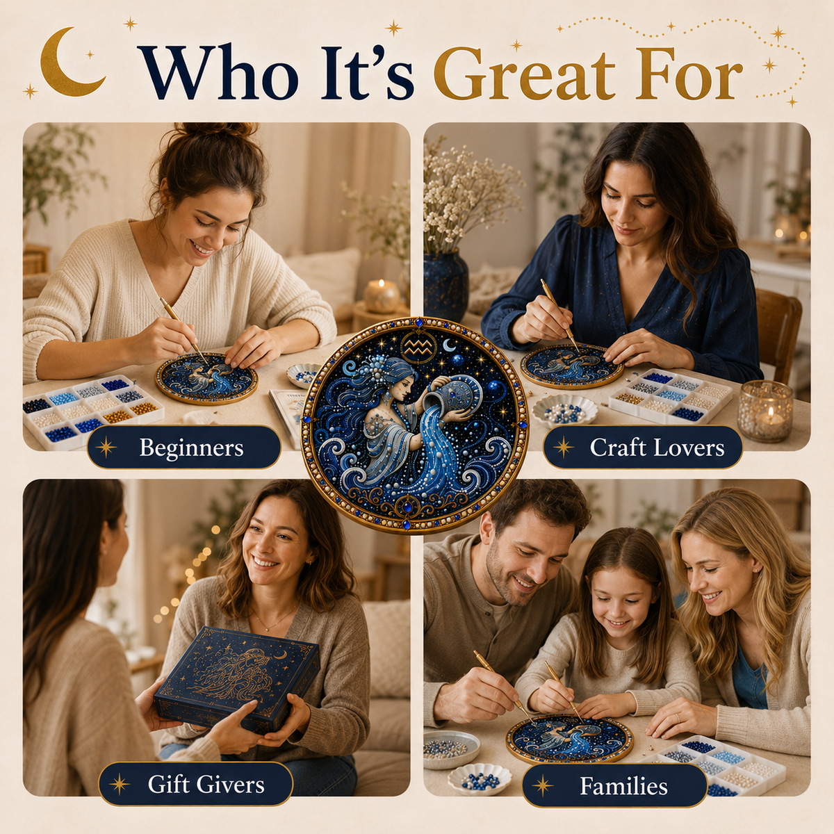 🔥 Only a few sets left!💎 12 Zodiac Signs Pearl Art Kit