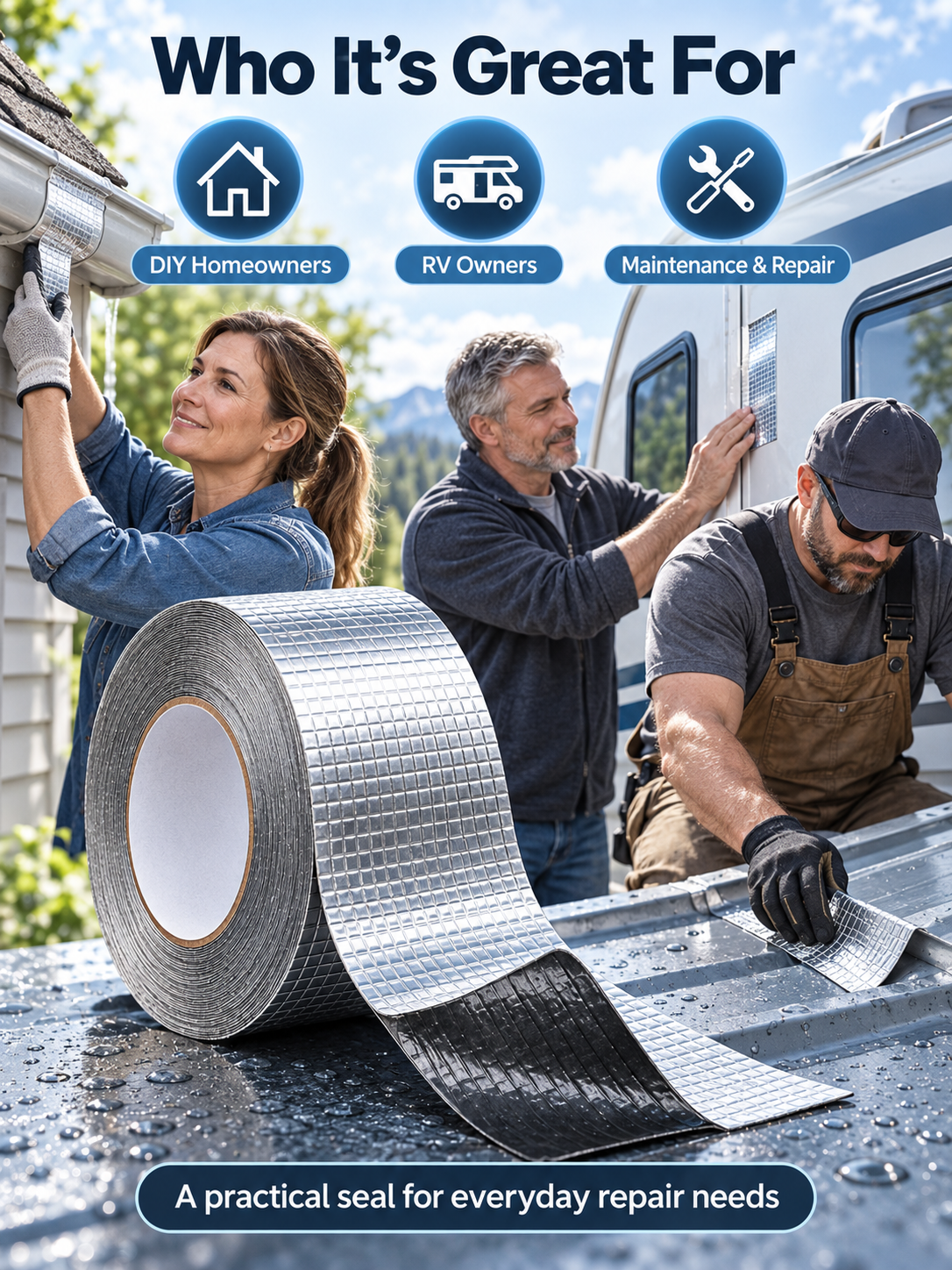 🛠️ Heavy-Duty Butyl Waterproof Repair Tape