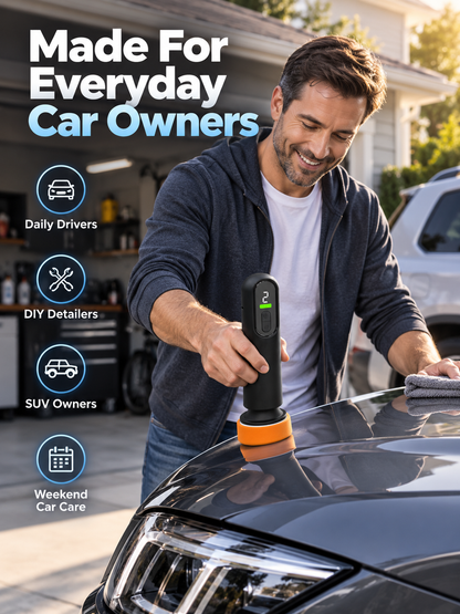 🚗 Cordless 3-Speed Car Polisher – 12,000 RPM Deluxe Scratch & Shine Detailing Kit