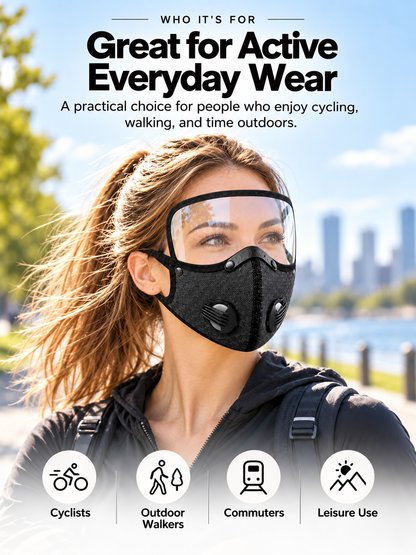 🚴 Reusable Outdoor Cycling Face Mask – Breathable Mesh Design for Riding, Sports & Outdoor Activities