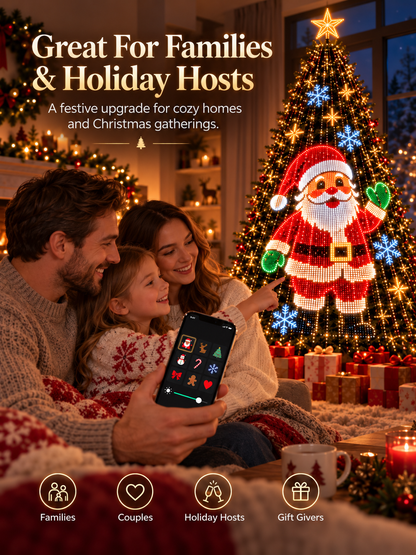 🎄 Smart Animated Christmas Tree Lights | App-Controlled LED Holiday Display ✨