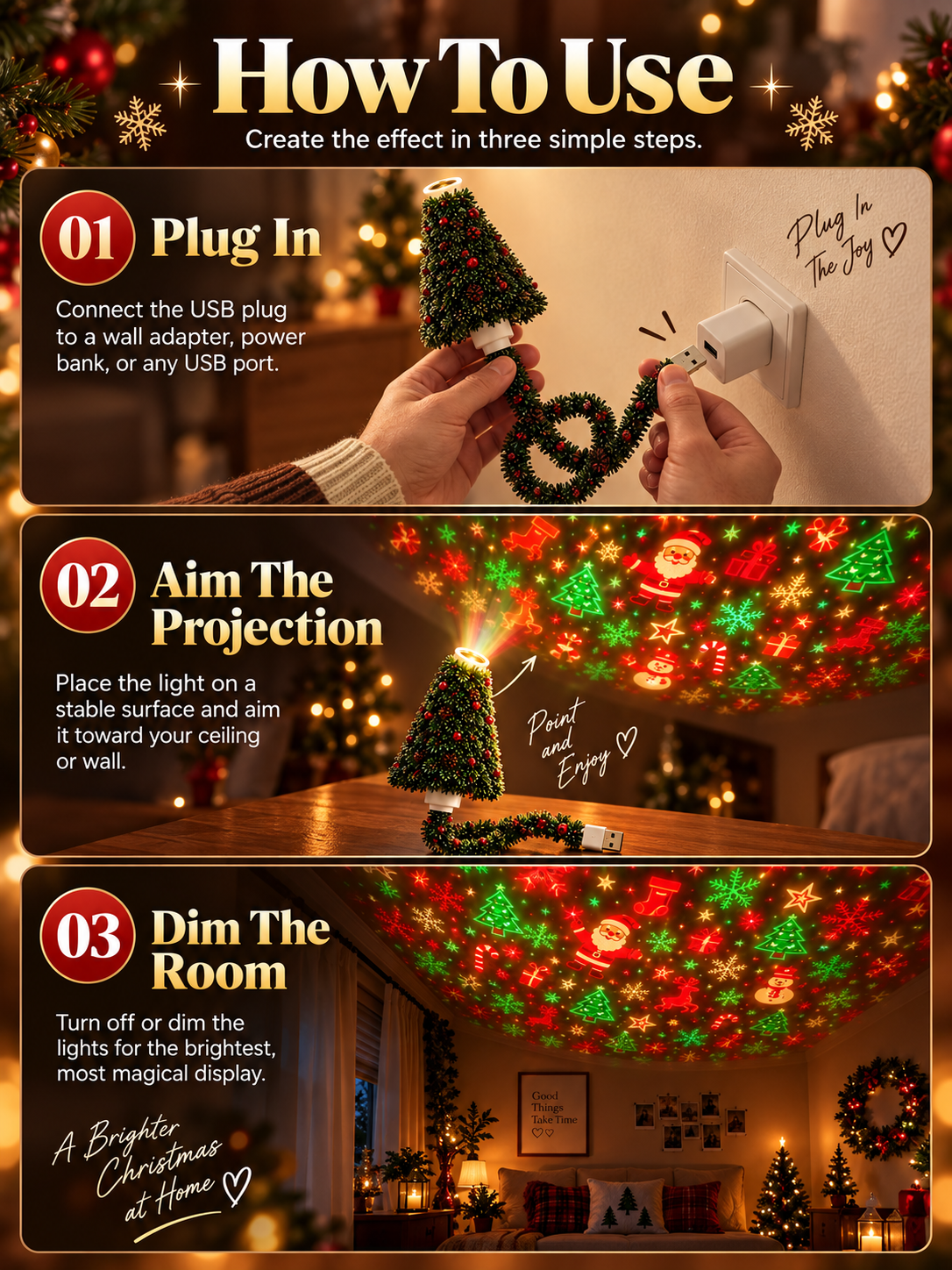 🎄 Cozy Christmas Tree LED Lamp – Festive Holiday Decorative Light
