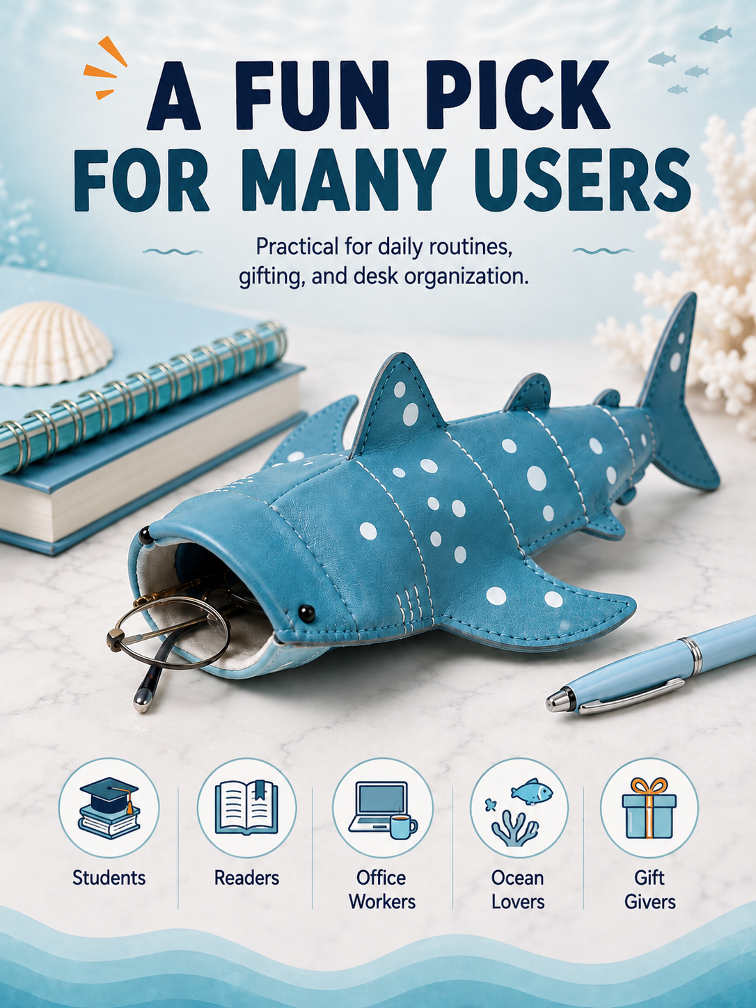 🦈3D Whale Shark Storage Pouch