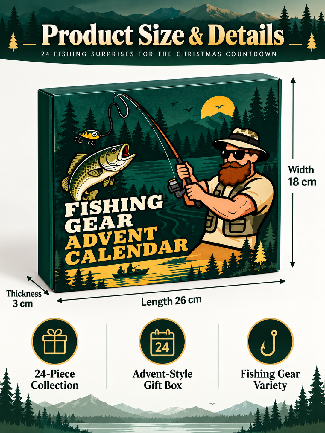 Fishing Advent Calendar – 24-Day Tackle & Lure Gift Set