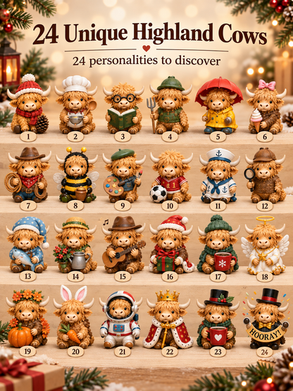 🎁24-Day Highland Cow Advent Calendar