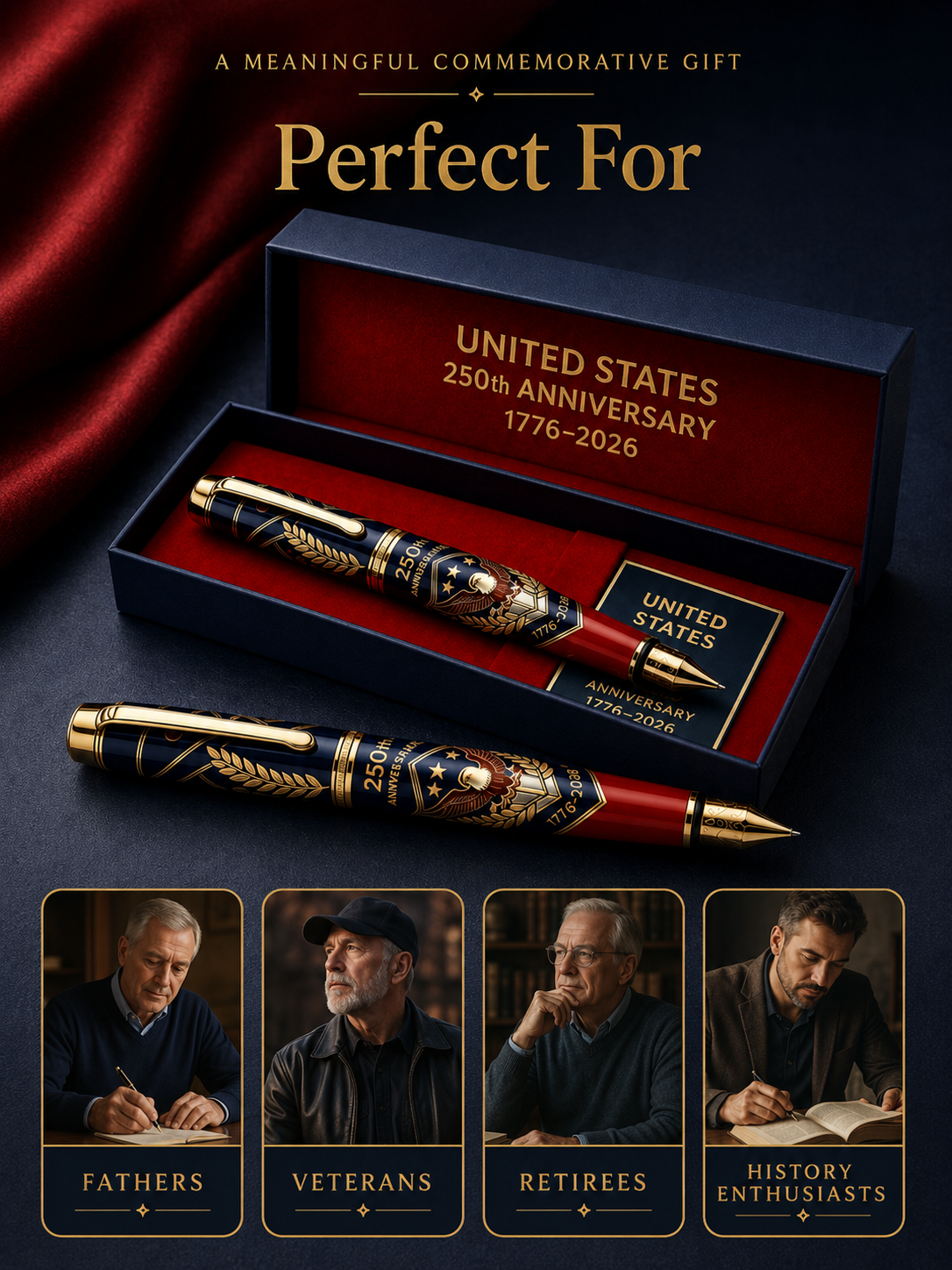 America 250th Anniversary Commemorative Pen Gift Set
