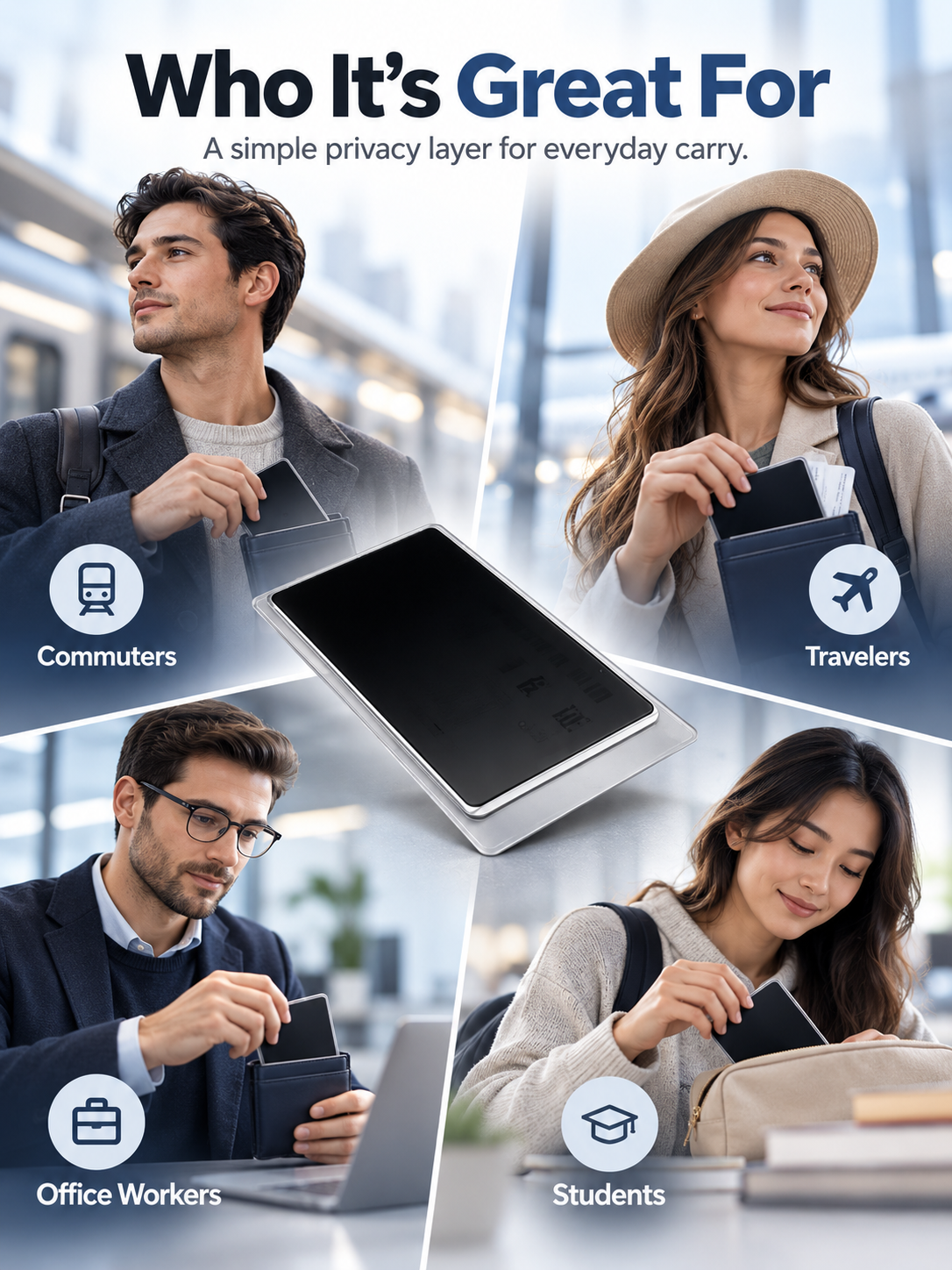 🛡️Side-View Privacy Card Sleeve - Protect your personal privacy