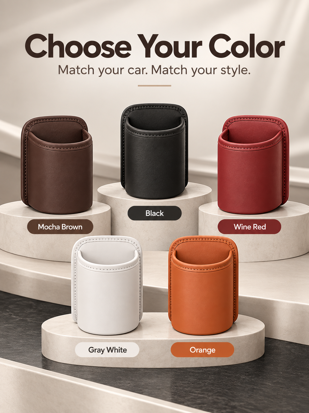 🚗 Clip-On Car Cup Holder & Organizer – No-Drill Multipurpose Vehicle Storage Box