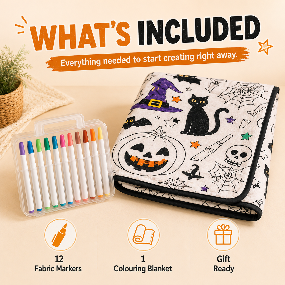 🎨✨DIY Coloring Blanket With Markers