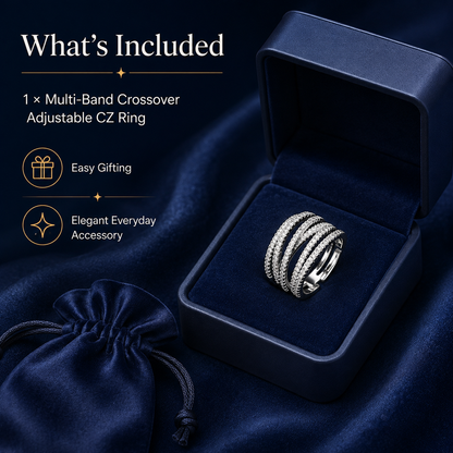 🎁Adjustable Multi-Band Crossover Ring