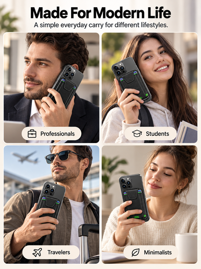 🧲 Magnetic Phone Wallet with Rotating Stand