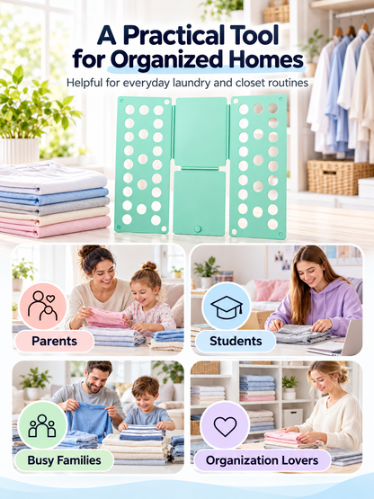 👕 Foldable Clothes Folding Board – Space-Saving Laundry Organizer for Adults & Kids