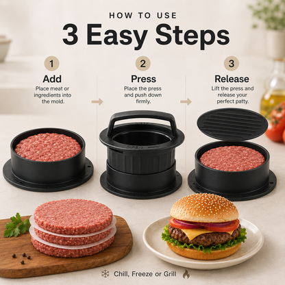 🔥 Burger Patty Press Kit – 30% OFF