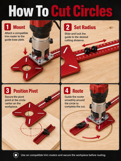 📏3-in-1 Router Circle Cutting Guide