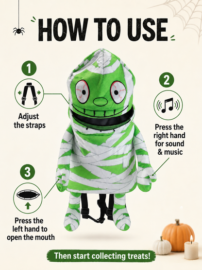 Musical Animated Mummy Children's Halloween Trick or Treat Bag