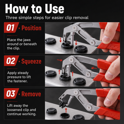 🔥Car Clip Pliers & Trim Removal Tool, Spring-Loaded Fastener Rivet Remover for Auto Door Panels