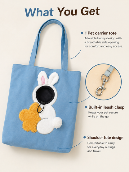 🐾 Cozy Carry Pet Tote with Peek-Out Head Opening