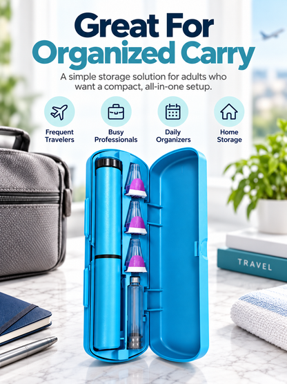 💉 60IU Injection Pen & Hardshell Carry Case Set – Organized Travel Storage Kit