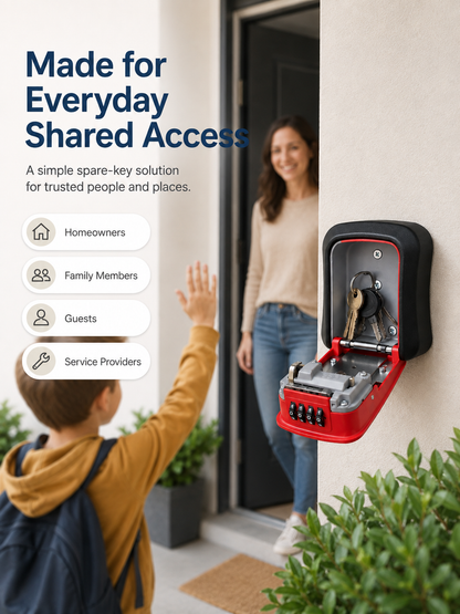 Never Get Locked Out Again 🔐 | 4-Digit Wall-Mounted Key Lock Box