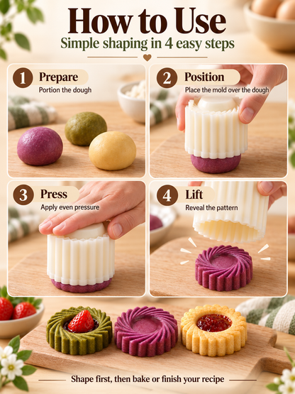 🥮 2-in-1 Double-Ended Pastry Mold – Scalloped & Spiral Dessert Press  Shopify