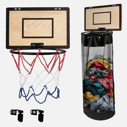 Dual-function fun hanging laundry basket