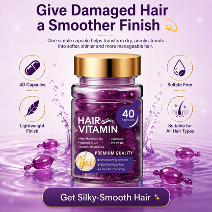 Hair Vitamin Capsules Infused with Violet Vitamins & Argan Oil for Color-Treated 💇‍♀️
