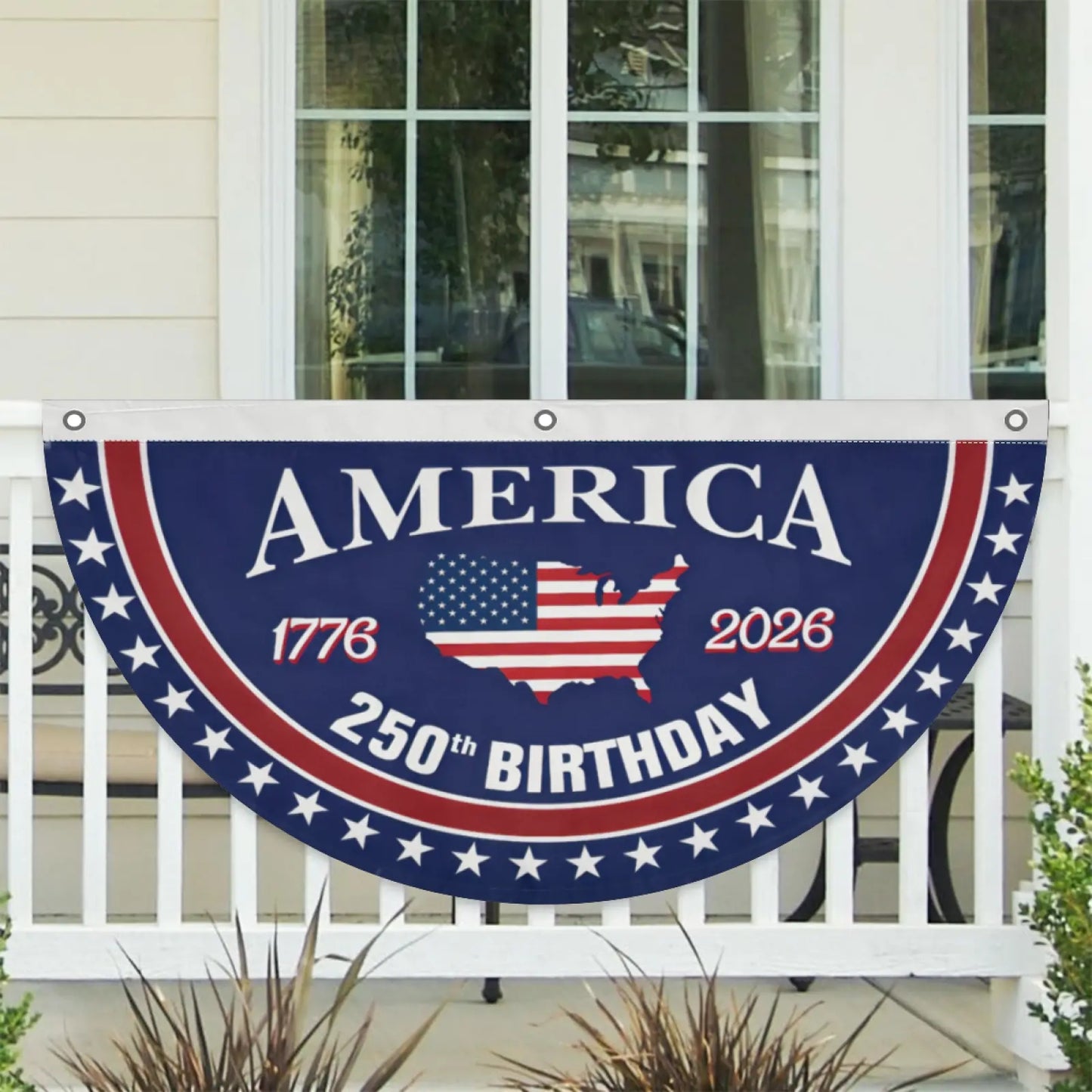 Flash Sale 60% OFF⭐Veteran Made - USA 250th Anniversary Flag Half Round Banner🦅