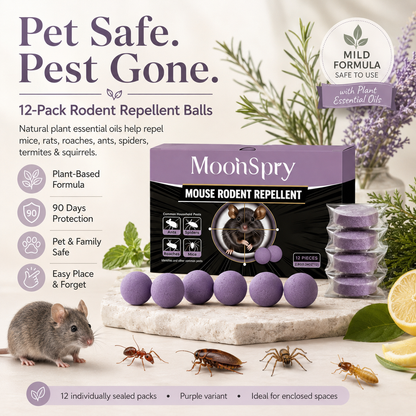 12-Pack Rodent Repellent Balls for Home Kitchen Effective Pest Control Solution