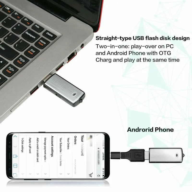 🎙️ 2-in-1 USB Flash Drive Voice Recorder – Smart Noise Reduction & Auto-Save