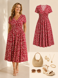 Red Daisy Floral