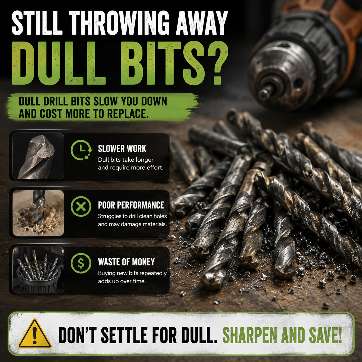 ⚡Angle Grinder Drill Bit Sharpener – 3–12mm Portable Sharpening To