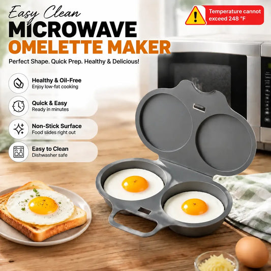 🍳 Microwave Egg Poacher 🥚💛 Quick Easy Convenient Egg Cooker with Lid & Handle for Perfect Breakfasts