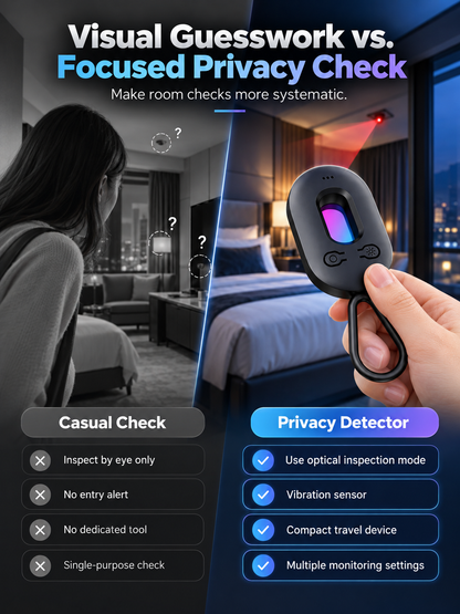 🕵️ Portable Hidden Camera Detector – Infrared Anti-Spy Privacy Scanner